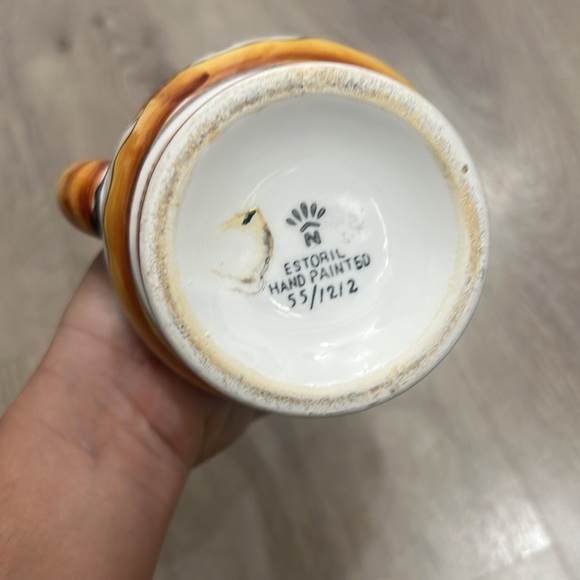 Portuguese Estrealla Conimbriga Ceramics Handpainted signed bottom vase decor - Picture 4 of 5